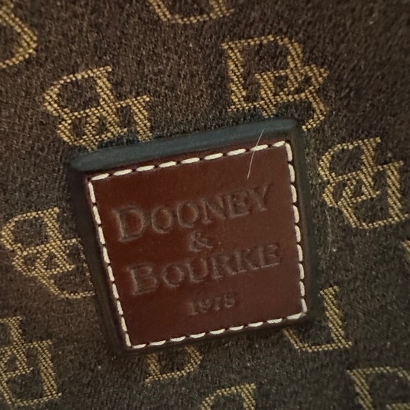 Dooney & Bourke Monogram Brown Shoulder Bag - Picture 2 of 13